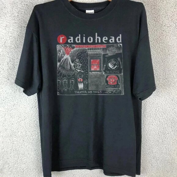 Tops - Radiohead Band black shirt 1998